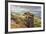 Curbar Edge, Summer Heather, View Towards Chatsworth, Peak District National Park, Derbyshire-Eleanor Scriven-Framed Photographic Print