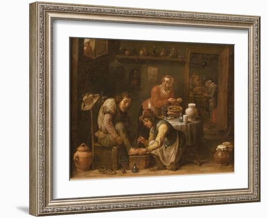 Cure Of A Wound-Léon Lhermitte-Framed Art Print