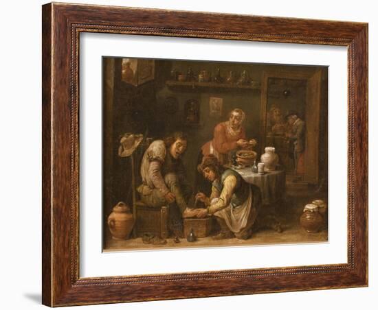 Cure Of A Wound-Léon Lhermitte-Framed Art Print