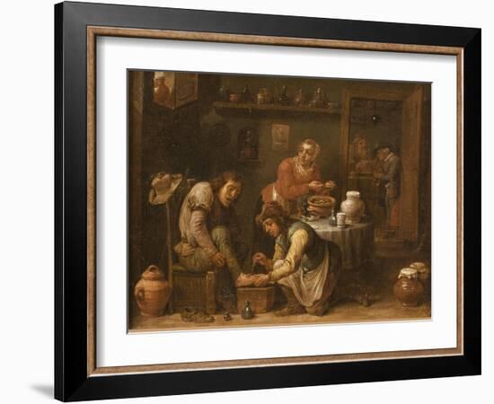 Cure Of A Wound-Léon Lhermitte-Framed Art Print