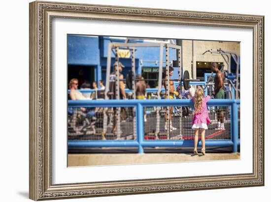 Curiosity, Muscle Beach-Giuseppe Torre-Framed Photographic Print