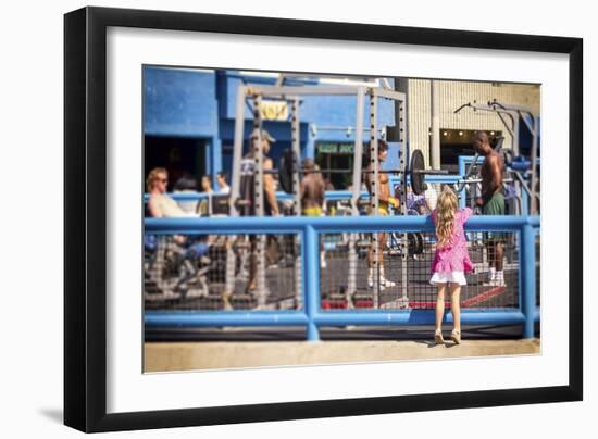 Curiosity, Muscle Beach-Giuseppe Torre-Framed Photographic Print