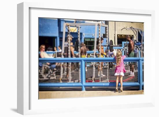 Curiosity, Muscle Beach-Giuseppe Torre-Framed Photographic Print