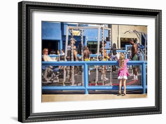 Curiosity, Muscle Beach-Giuseppe Torre-Framed Photographic Print