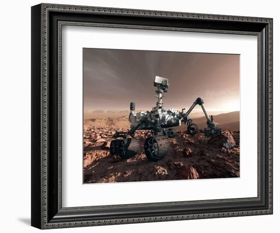 Curiosity Rover, Artwork-Detlev Van Ravenswaay-Framed Premium Photographic Print