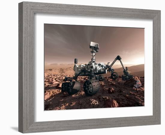 Curiosity Rover, Artwork-Detlev Van Ravenswaay-Framed Photographic Print