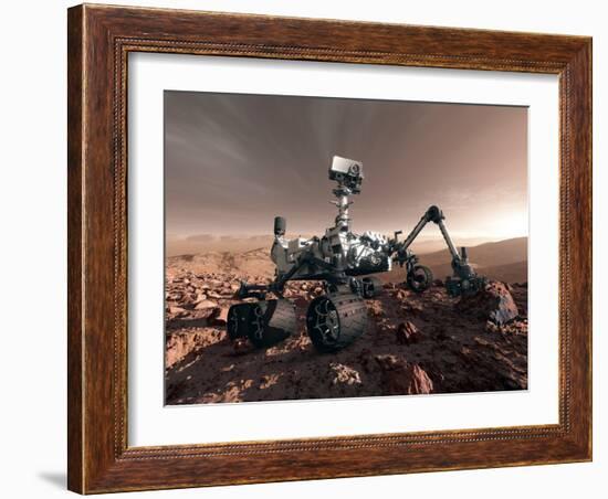 Curiosity Rover, Artwork-Detlev Van Ravenswaay-Framed Photographic Print