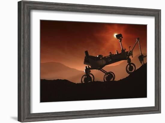 Curiosity the Mars Mountaineer-null-Framed Art Print