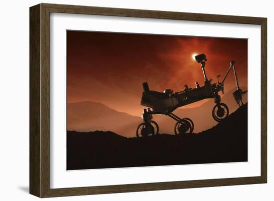 Curiosity the Mars Mountaineer-null-Framed Premium Giclee Print