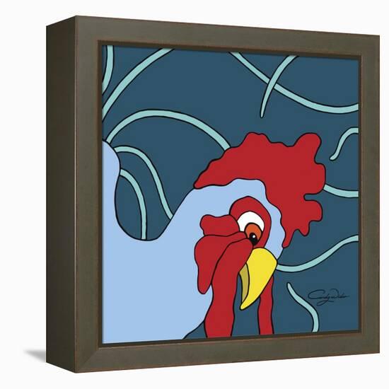 Curious Chicken-Cindy Wider-Framed Premier Image Canvas