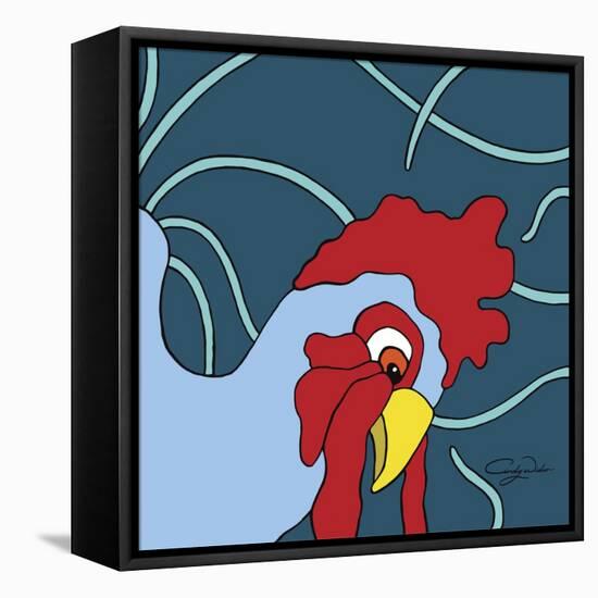 Curious Chicken-Cindy Wider-Framed Premier Image Canvas