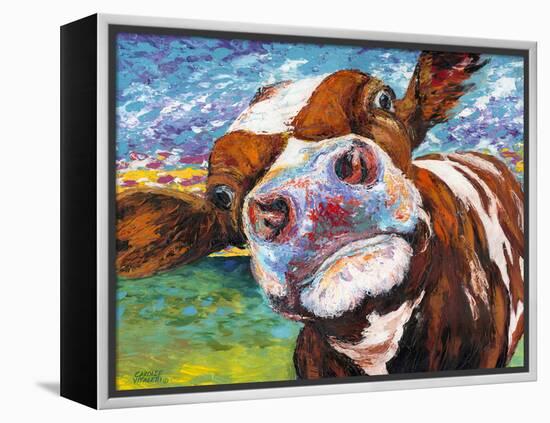 Curious Cow I-Carolee Vitaletti-Framed Stretched Canvas