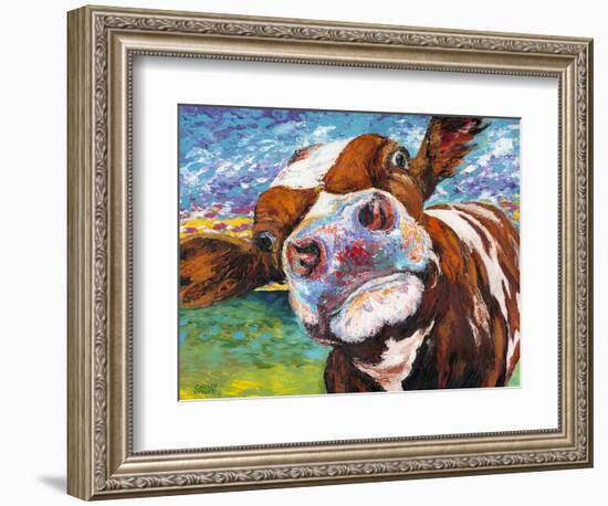 Curious Cow I-Carolee Vitaletti-Framed Art Print