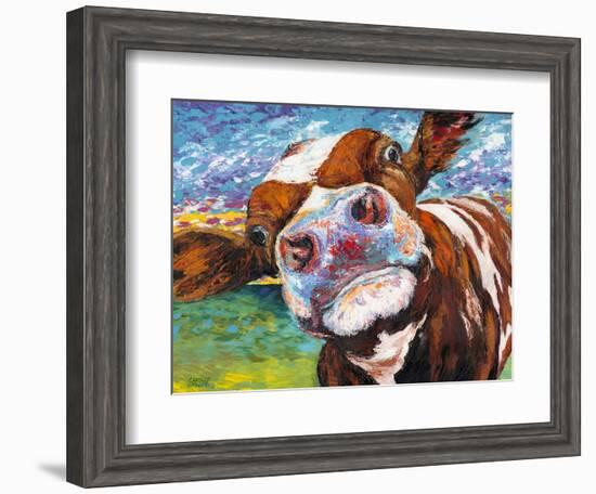 Curious Cow I-Carolee Vitaletti-Framed Art Print