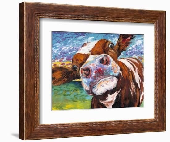 Curious Cow I-Carolee Vitaletti-Framed Art Print