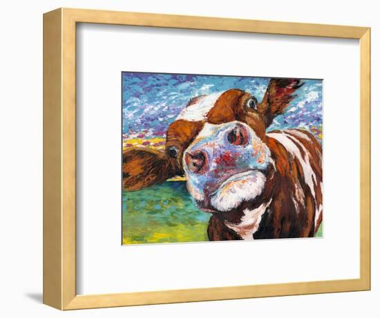 Curious Cow I-Carolee Vitaletti-Framed Art Print