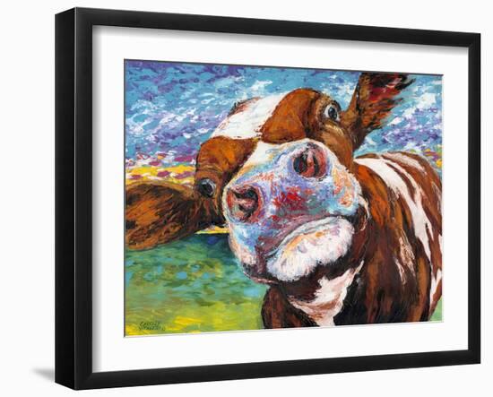 Curious Cow I-Carolee Vitaletti-Framed Art Print