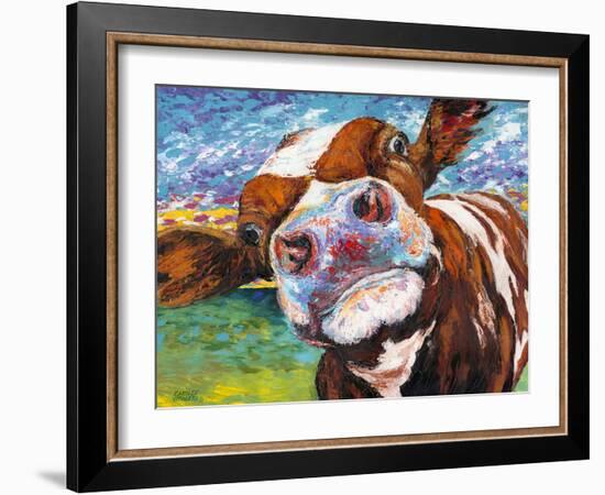 Curious Cow I-Carolee Vitaletti-Framed Art Print