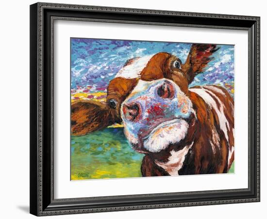 Curious Cow I-Carolee Vitaletti-Framed Art Print