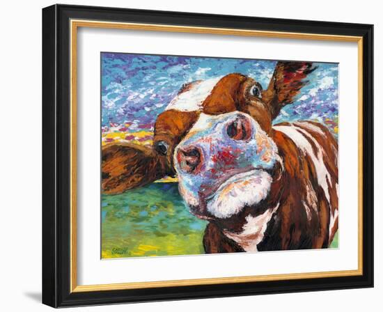 Curious Cow I-Carolee Vitaletti-Framed Art Print