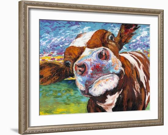 Curious Cow I-Carolee Vitaletti-Framed Art Print