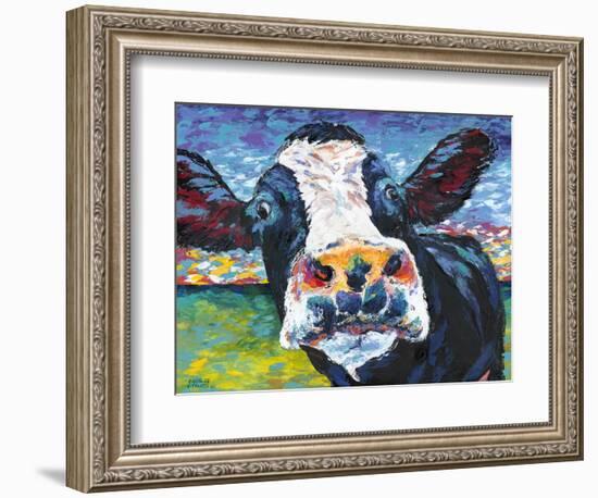 Curious Cow II-Carolee Vitaletti-Framed Premium Giclee Print