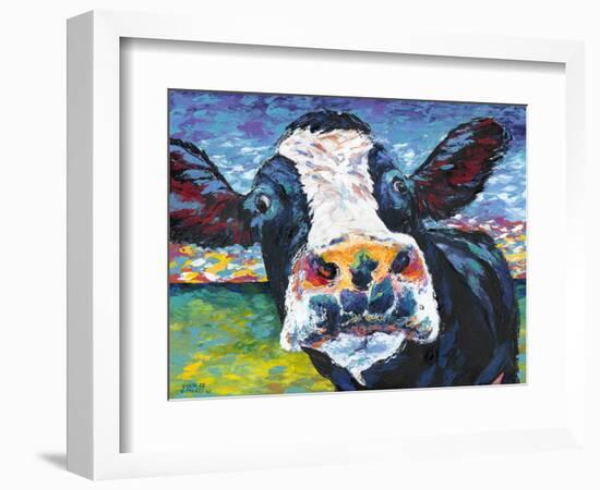 Curious Cow II-Carolee Vitaletti-Framed Premium Giclee Print
