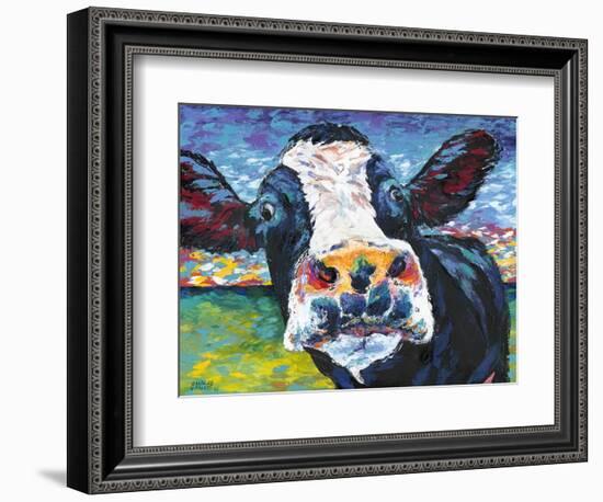 Curious Cow II-Carolee Vitaletti-Framed Premium Giclee Print