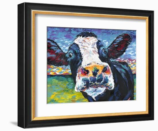 Curious Cow II-Carolee Vitaletti-Framed Premium Giclee Print