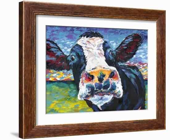 Curious Cow II-Carolee Vitaletti-Framed Art Print