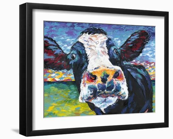 Curious Cow II-Carolee Vitaletti-Framed Art Print