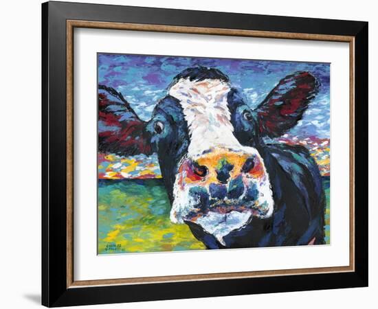 Curious Cow II-Carolee Vitaletti-Framed Art Print