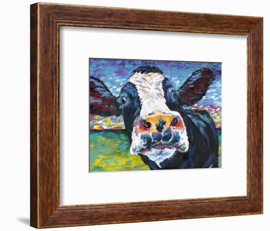 Curious Cow II-Carolee Vitaletti-Framed Art Print