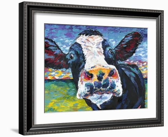 Curious Cow II-Carolee Vitaletti-Framed Art Print