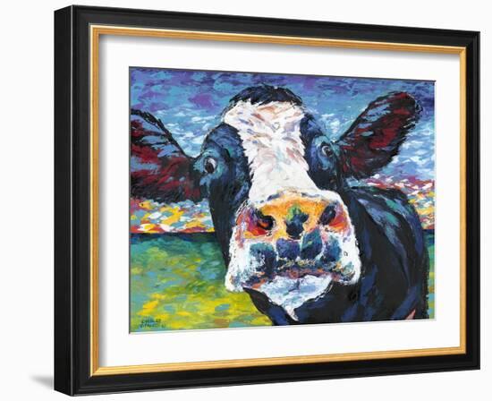 Curious Cow II-Carolee Vitaletti-Framed Art Print