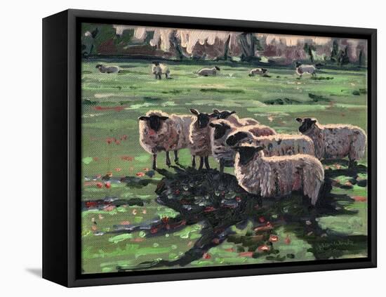 Curious Flock I, 2009,-Helen White-Framed Premier Image Canvas