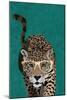 Curious green leopard-Sarah Manovski-Mounted Giclee Print