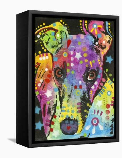 Curious Greyhound-Dean Russo-Framed Premier Image Canvas