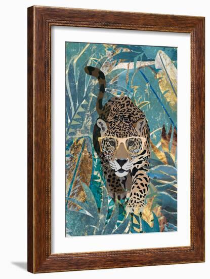 Curious jaguar in the rainforest-Sarah Manovski-Framed Giclee Print