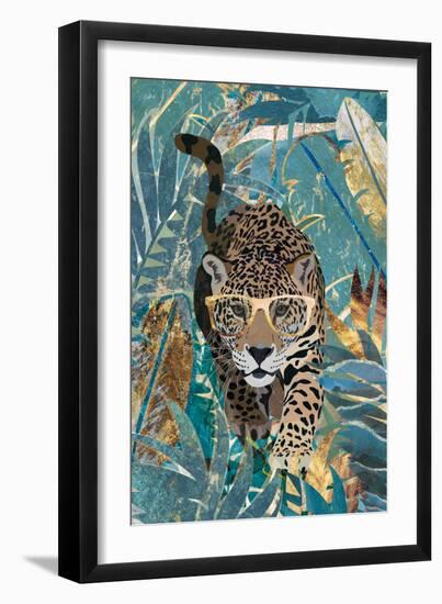 Curious jaguar in the rainforest-Sarah Manovski-Framed Giclee Print