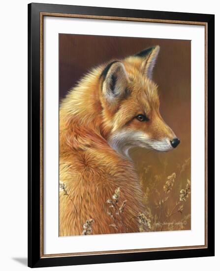 Curious: Red Fox-Joni Johnson-godsy-Framed Art Print
