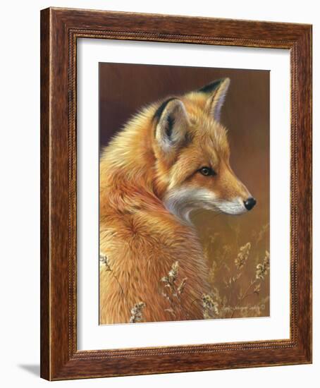 Curious: Red Fox-Joni Johnson-godsy-Framed Art Print