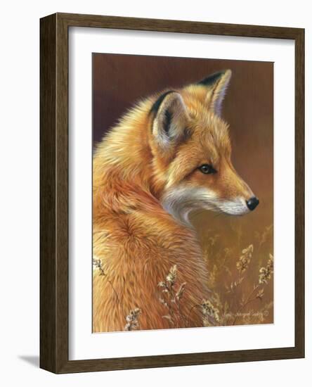 Curious: Red Fox-Joni Johnson-godsy-Framed Art Print