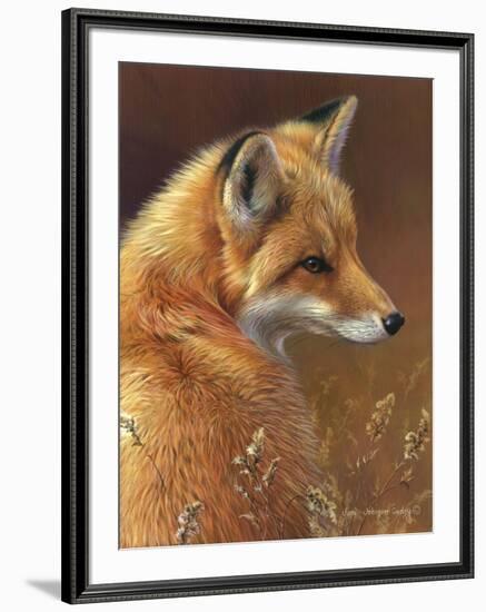 Curious - Red Fox-Joni Johnson-godsy-Framed Art Print