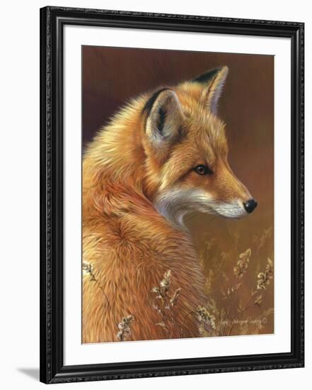 Curious - Red Fox-Joni Johnson-godsy-Framed Art Print