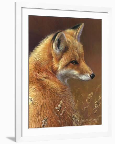 Curious - Red Fox-Joni Johnson-godsy-Framed Art Print