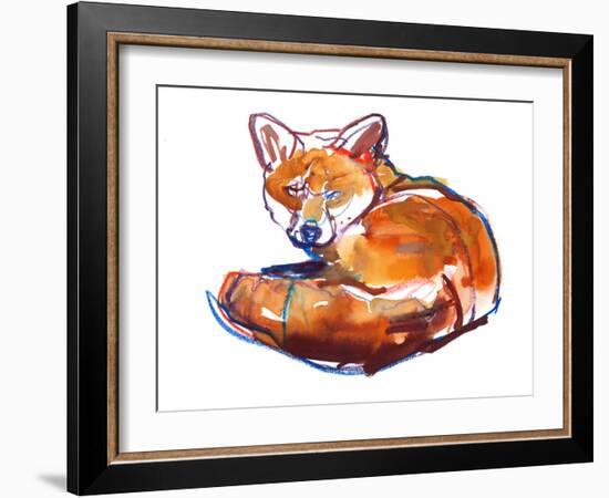 Curled, 2022, (mixed media on paper)-Mark Adlington-Framed Giclee Print