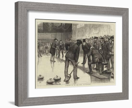 Curling at an Ice Rink, Manchester-William Ralston-Framed Giclee Print