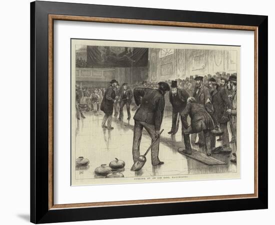 Curling at an Ice Rink, Manchester-William Ralston-Framed Giclee Print