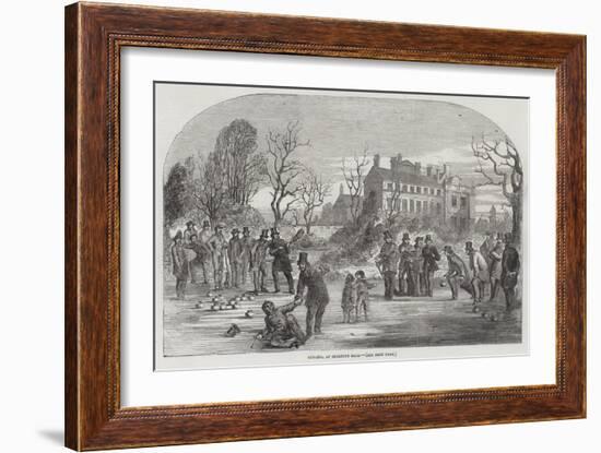 Curling, at Croxteth Hall-null-Framed Giclee Print